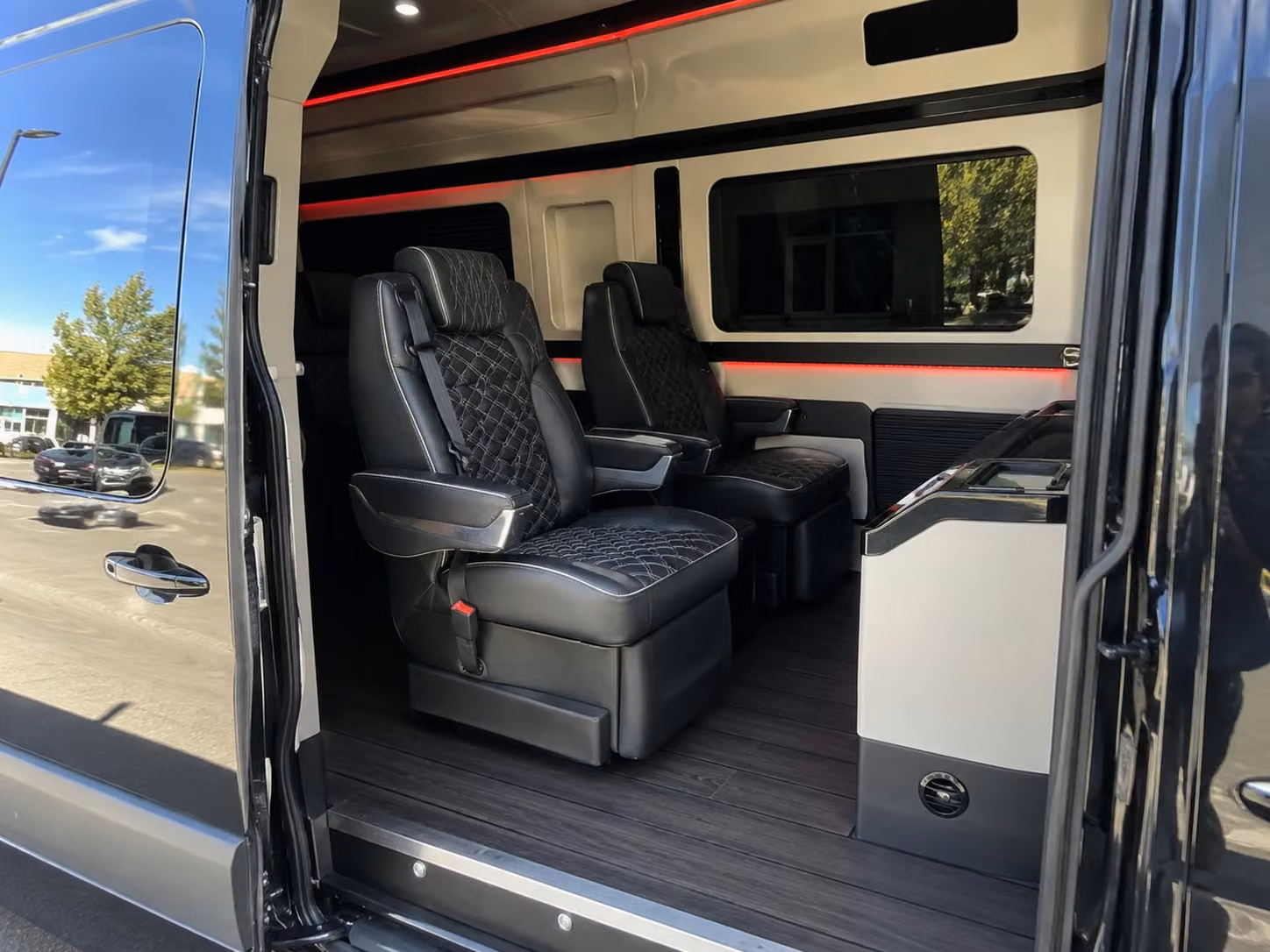 sprinter van with driver inside